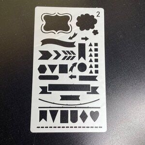 Reusable Art Planner Stencil Speech Bubbles Arrows Banners Flags Checklist mq Mi